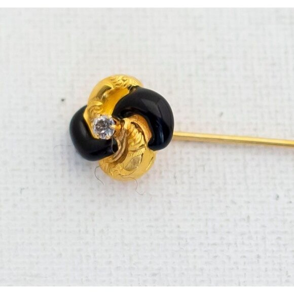 Vintage Golden and Black Wind Vane Stick Pin - A3 - Picture 2 of 3